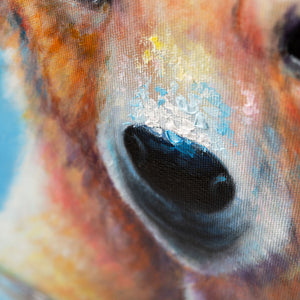 Bathing Polar Bear | Hand painted oil on canvas | 60x60cm. Framed - Fun Animal Art