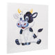 Cheerful Cow | Hand Painted Oil on Canvas | 60 x 60cm Framed - Fun Animal Art