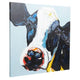 Inquisitive Black Cow | Hand Painted Oil on Canvas | 60x60cm Framed - Fun Animal Art
