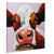 How Now Brown Cow | Hand Painted Oil on Canvas | 60x60cm Framed - Fun Animal Art