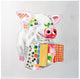 Happy Pig with Shopping. 100% hand painted oil on canvas. Framed - Fun Animal Art
