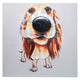 Hound Dog | Hand painted oil on canvas | 60x60cm Framed - Fun Animal Art