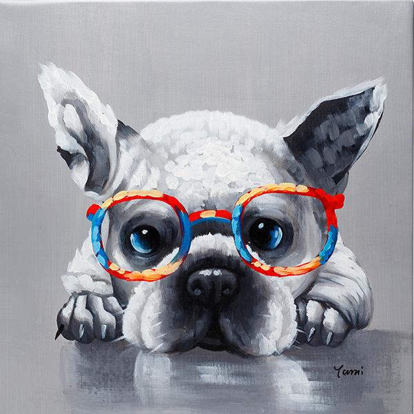 Artery8 French Bulldog in Sunglasses and Bandana Folk Art Artwork Artery8 French Bulldog in Sunglasses and Bandana Folk Art Artwork